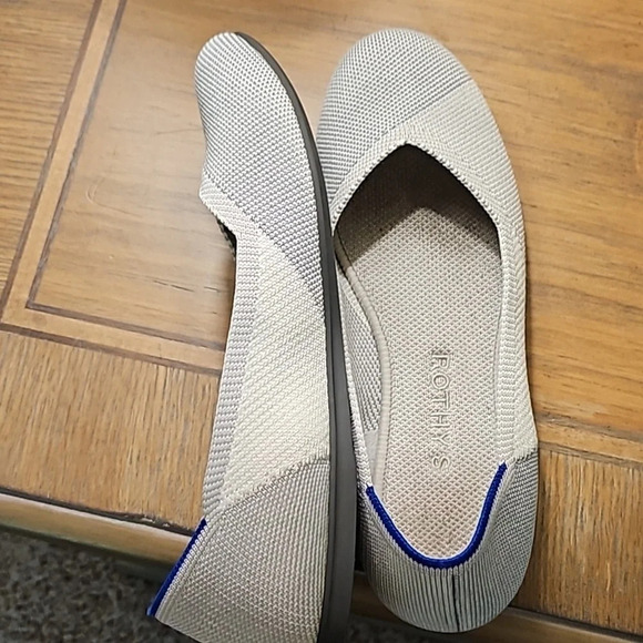 Rothys Rare Round Toe Flats in Sea Glass Grey - Picture 6 of 8